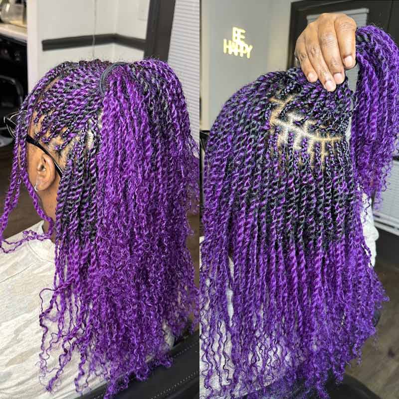 QVR Type 4C Afro Kinky Bulk Braiding Human Hair Extensions For Black Women