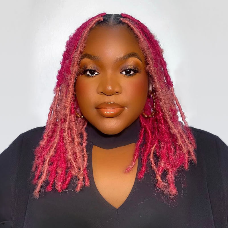 QVR Pink Color Afro Kinky Bulk 100% Human Hair