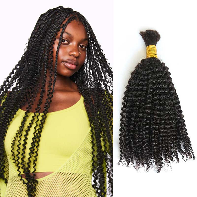 QVR Silk Straight Bulk Hair Extensions for Boho Knotless Braiding