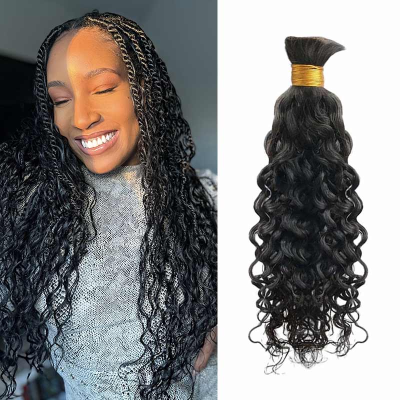 QVR Body Wave Bulk Hair Extensions for Boho Knotless Braiding
