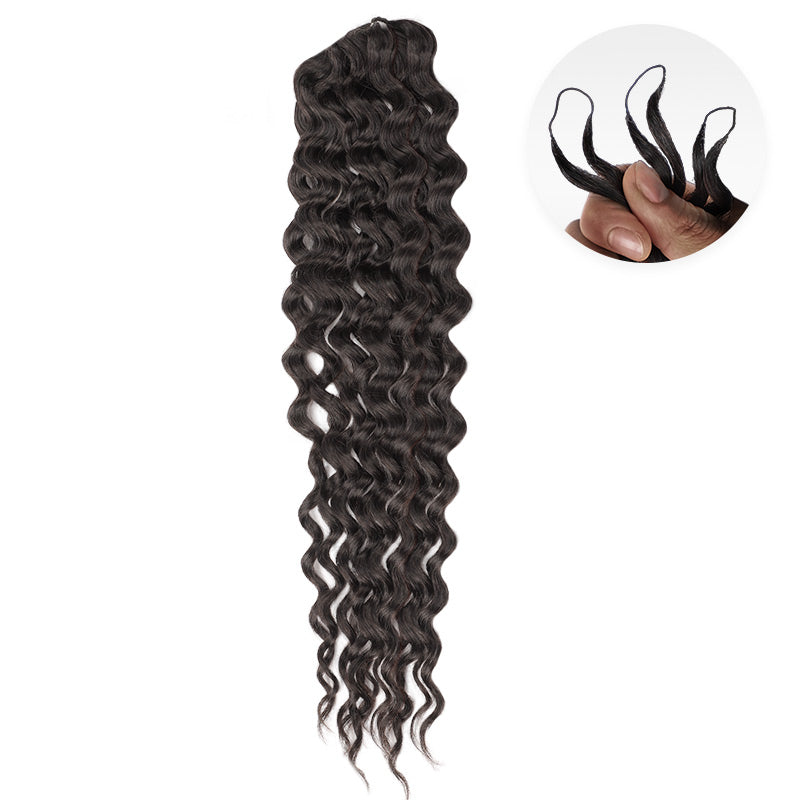 QVR 1 Pack Muti-Color Water Wave Crochet Braid Human Hair Extensions