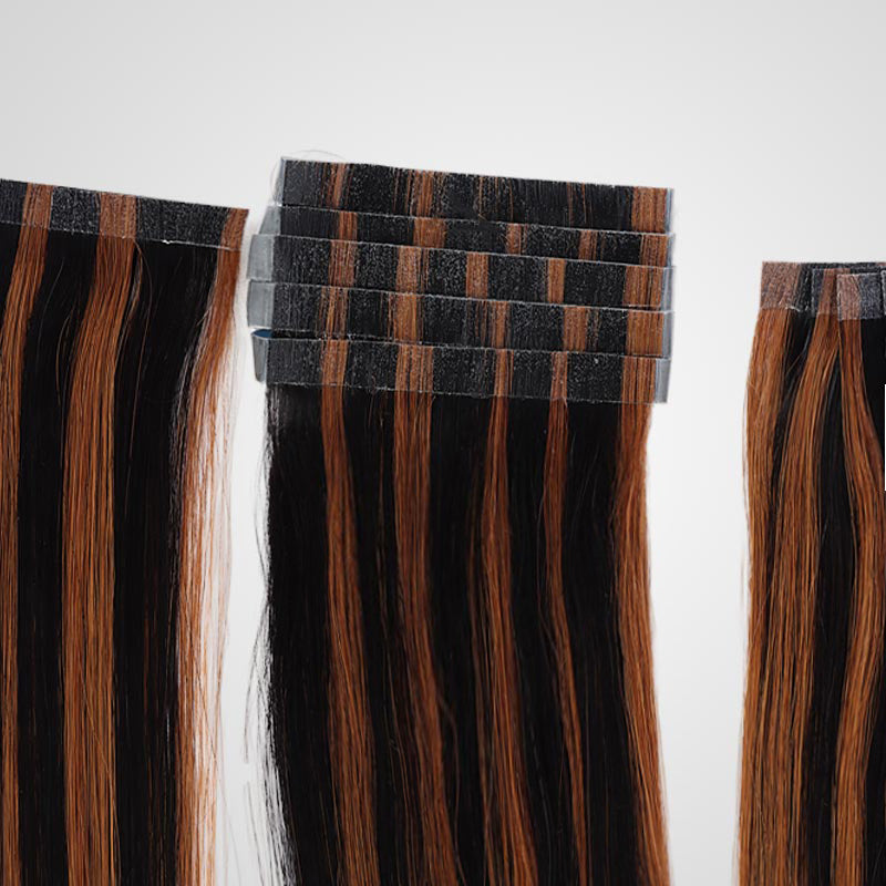 QVR Highlight 1B/30 Tape in Hair Extensions Long Straight Skin Weft Human Hair