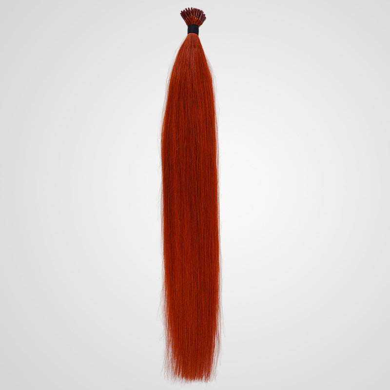 QVR Dark Orange I Tip Microlinks Bulk Braiding Human Hair Bundle