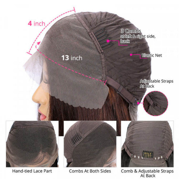 VIP Exclusive|Balayage Highlight Colored 13x4 Lace Frontal Wigs Body Wave/Straight