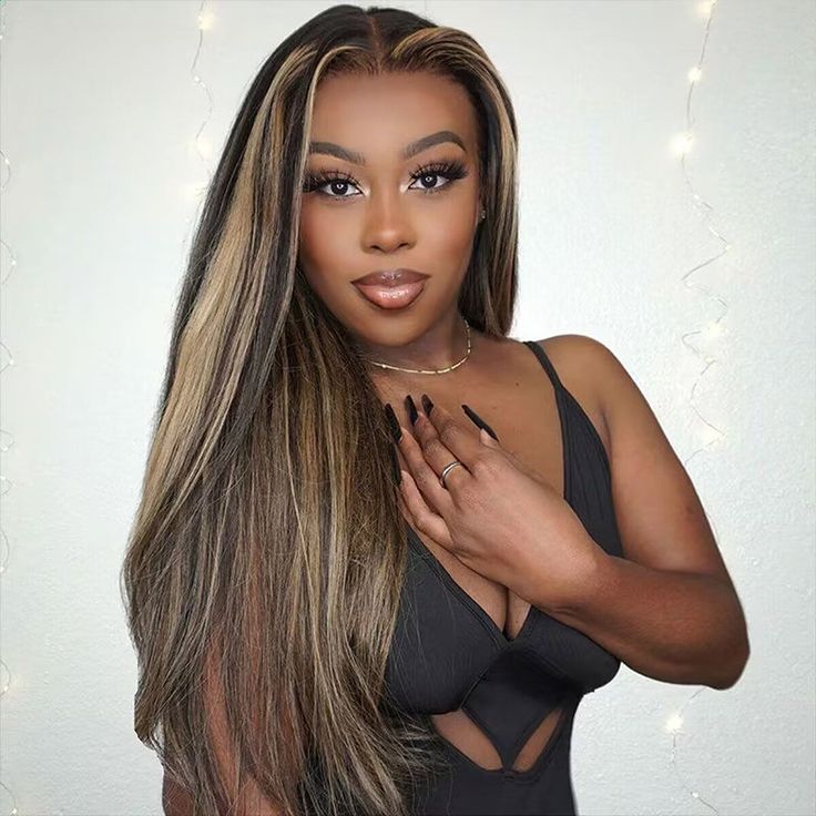 VIP Exclusive|Balayage Highlight Colored 13x4 Lace Frontal Wigs Body Wave/Straight