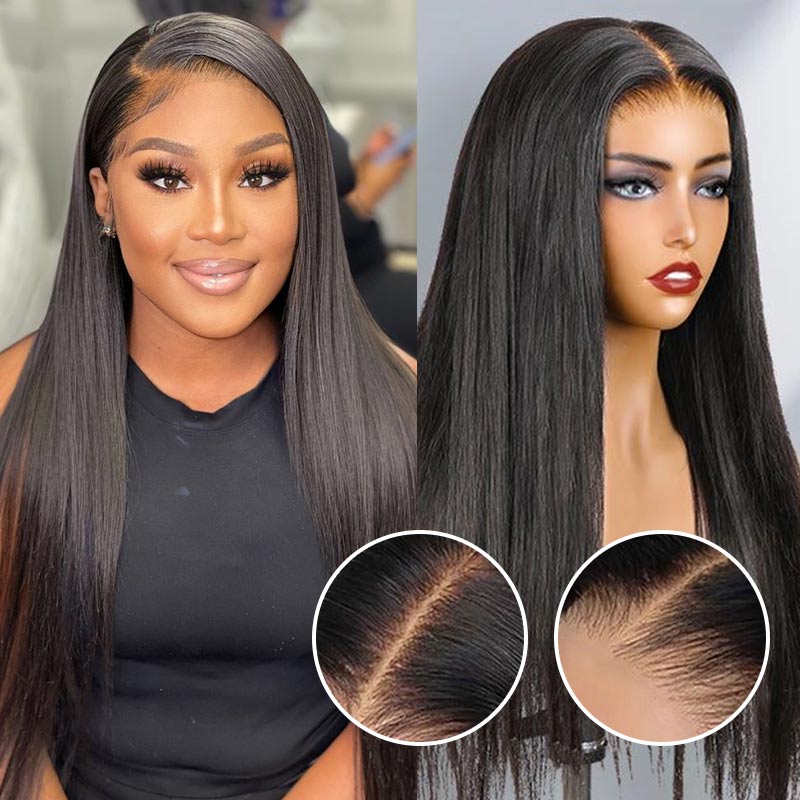 VIP Exclusive|7x5 Glueless Lace Straight Wig With Pre Plucked Hairline 180% Density
