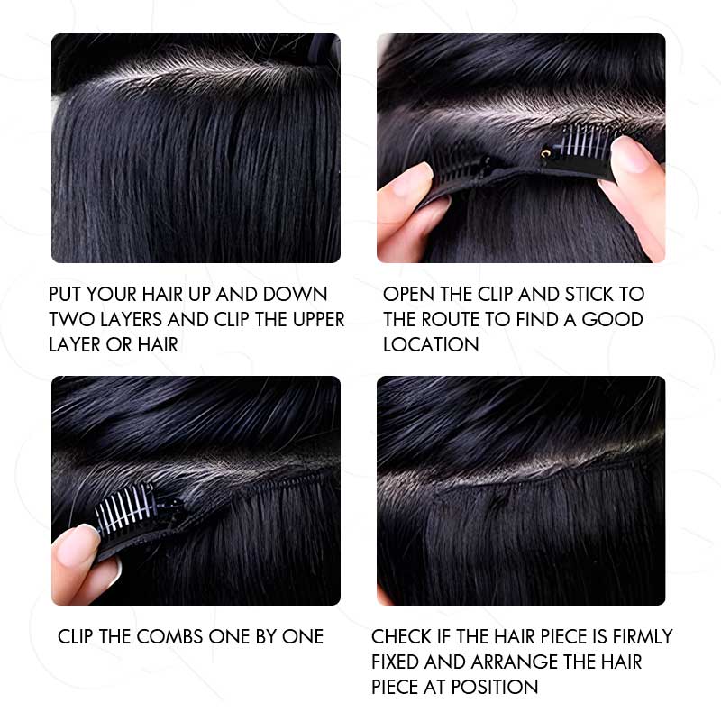 QVR Invisible 9PCS Weft Clip In Hair Extensions 5PCS Volumizer Afro Kinky Curly PU Clip In Human Hair