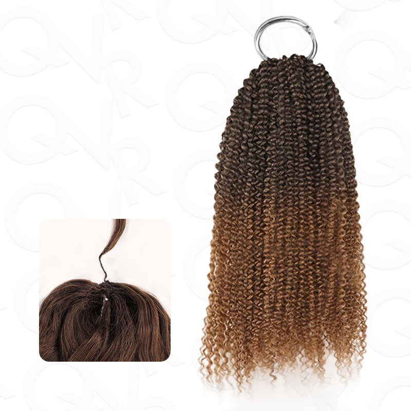 QVR #T2/30 Crochet Hair Deep Wave Machine Made Feather Human Hair Extension