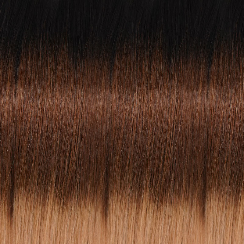 QVR Ombre #T1B/30/27 Feather Crochet Hair Afro Kinky Curly Machine Made Human Hair Extension