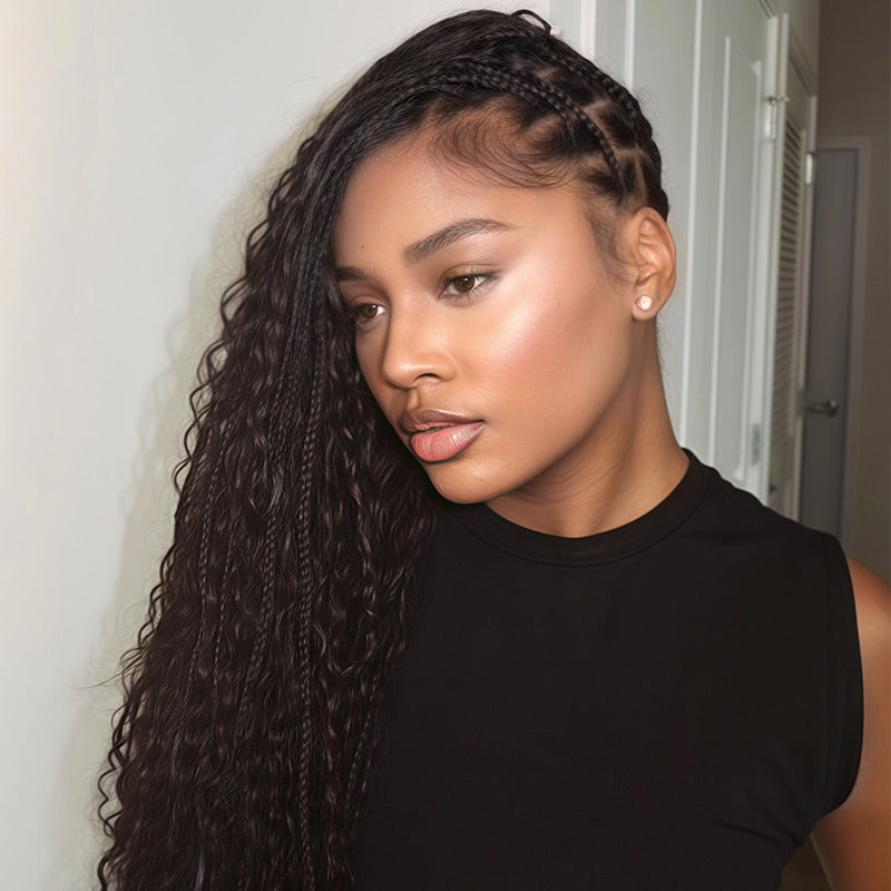 QVR Water Wave Bulk Hair Extensions for Boho Knotless Braiding