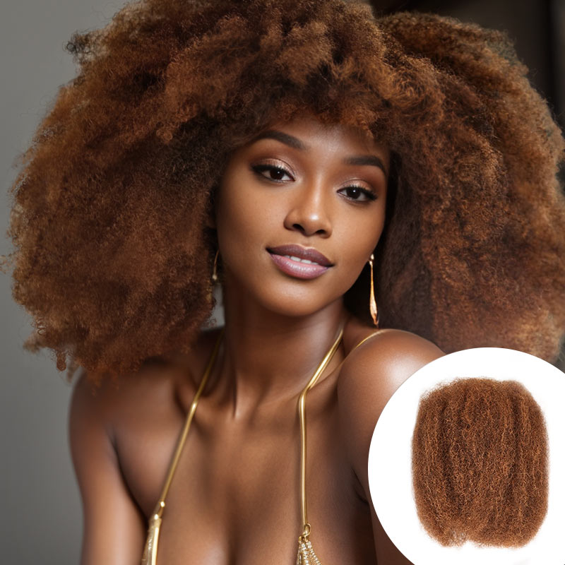 QUICK SHIP|Mixed Color #4/30 Afro kinky Bulk Human Hair Extensions