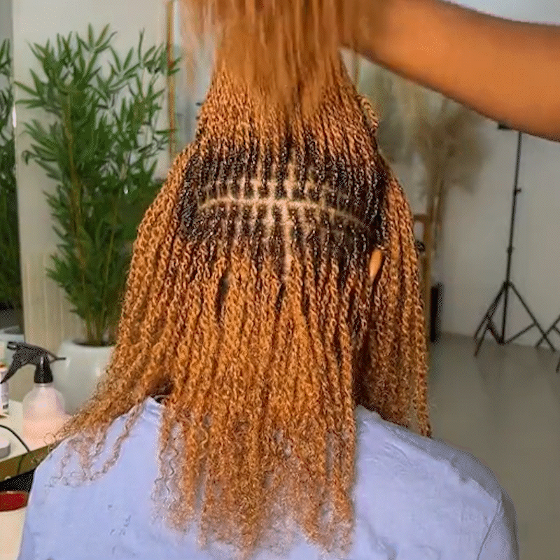QUICK SHIP|Mixed Color #27/30 Afro kinky Bulk Human Hair Extensions