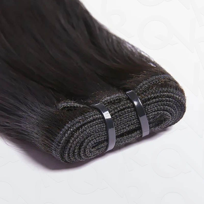 QVR Flawless Straight Human Hair Bundle Black Blonde Highlights Sew In Hair Extensions