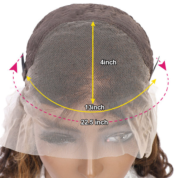 QVR 30Inch Highlight Wigs Deep Wave 13x4 HD Lace Front Wigs Ombre Honey Blonde Human Hair Wigs