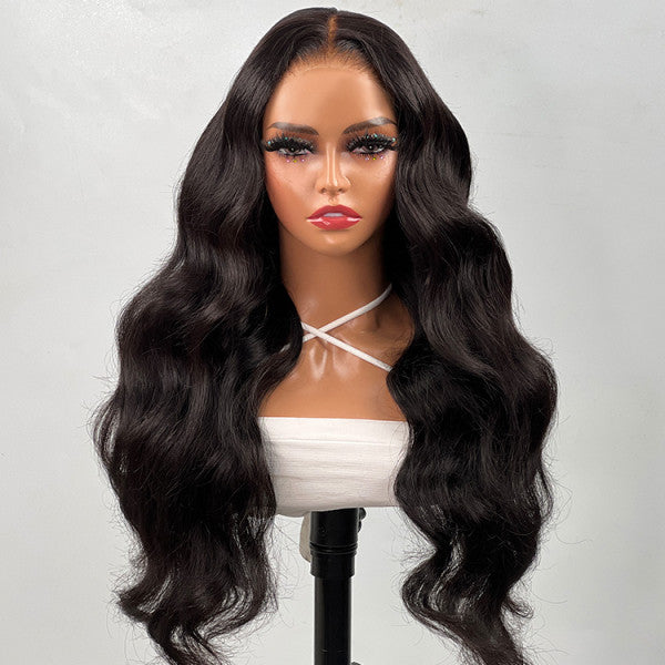 QVR Real Glueless Straight/Body Wave HD Pre Cut Lace Front Human Hair Wigs 210% Density