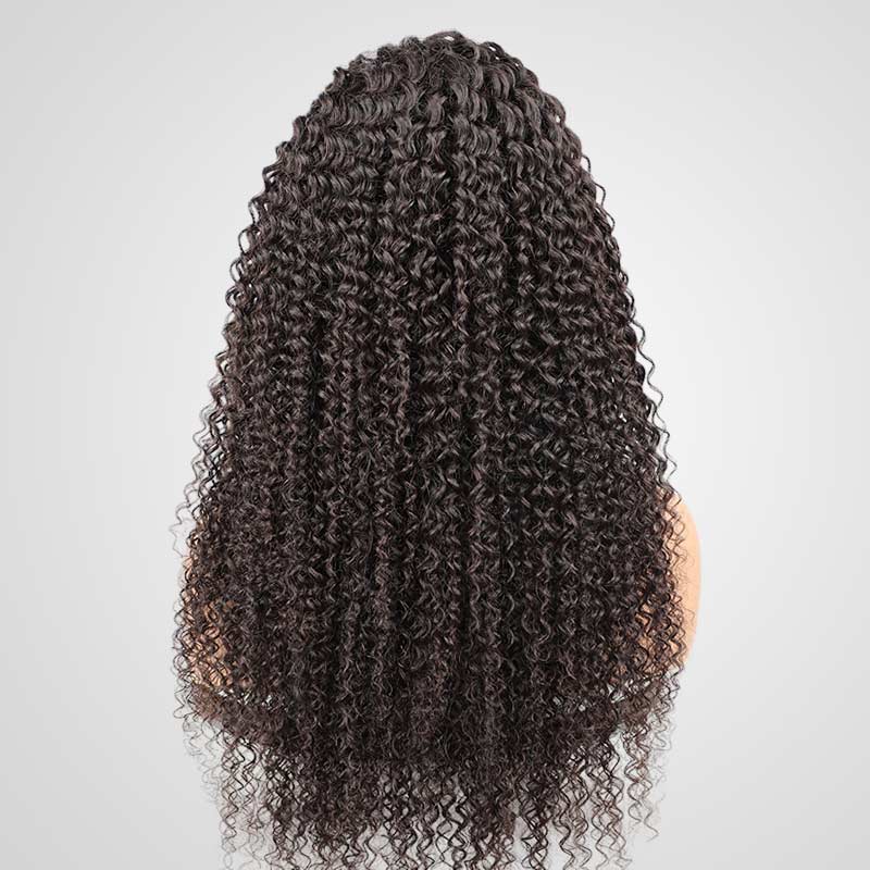 QVR Glueless Jerry Curly Pre-Bleached 7x5 Lace Wig with Pre-plucked Hairline