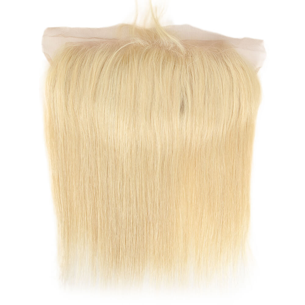 QVR Remy Human Hair 13*4 Lace Frontal Blonde Straight Hair