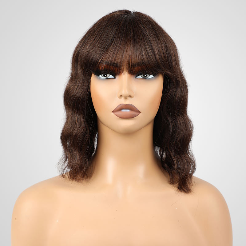 VIP Flash| Loose Deep Wave Short Bob Wig Machine Made Wigs