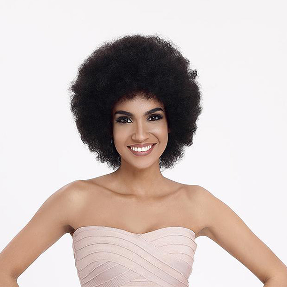 Popular Afro Glueless Human Hair Short Wigs