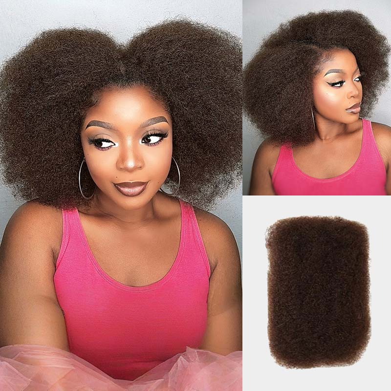 QVR Brazilian Remy Hair Afro kinky Bulk Human Hair For Braiding Dreadlock Hair