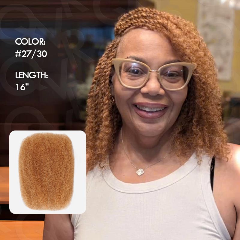QVR Brazilian Remy Hair Afro kinky Bulk Human Hair For Braiding Dreadlock Hair