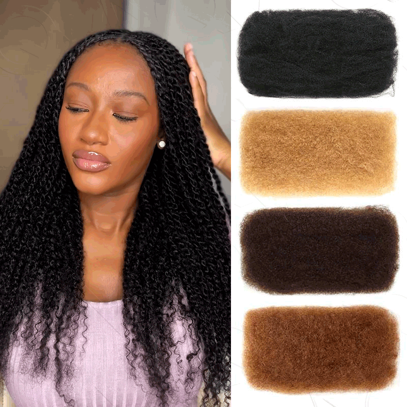 QVR Brazilian Remy Hair Afro kinky Bulk Human Hair For Braiding Dreadlock Hair