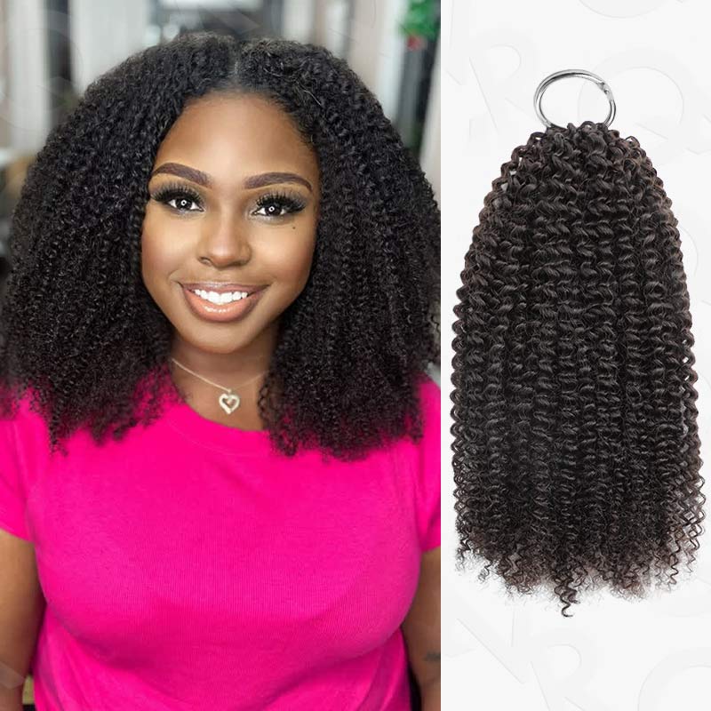 QVR Water Wave Crochet Hair Natural Black Machine Made Feather Human Hair Extension