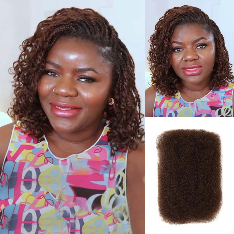 QVR 1 Pack Afro kinky Bulk Hair Extensions For Braiding Dreadlock Human Hair
