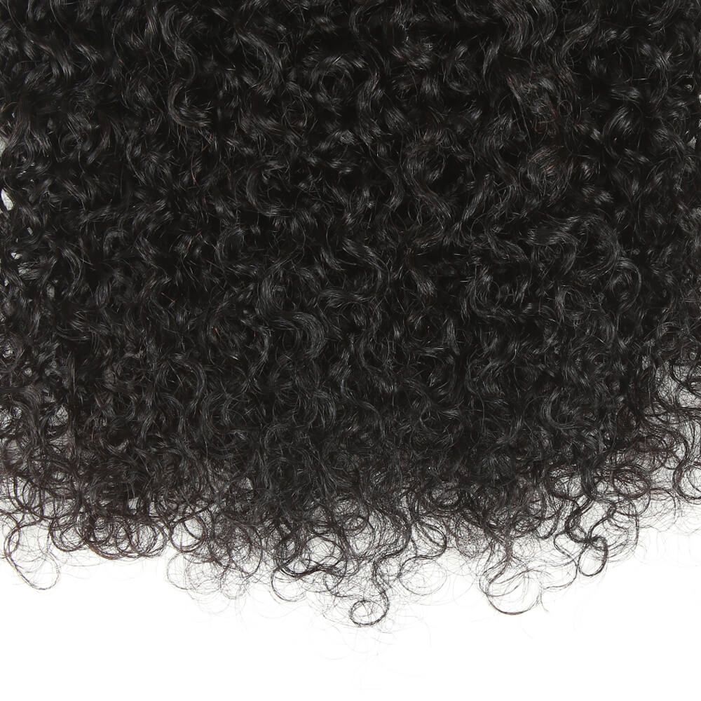 QVR Unprocessed Bohemian Curly Bundles Remy Human Hair 3pcs Natural Black