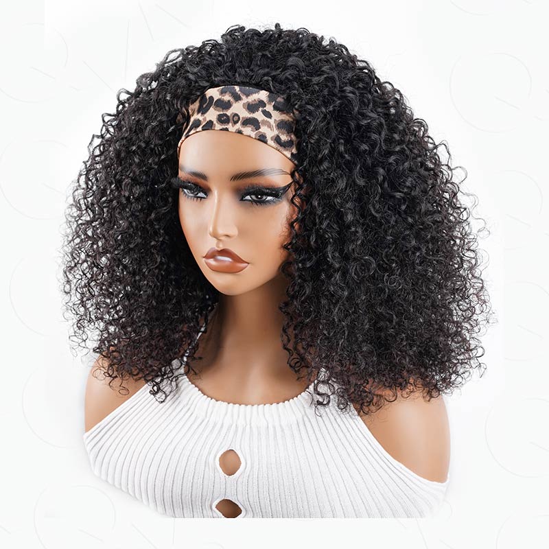 QVR Glueless Half Wig 3 In 1 Twist Curly Human Hair Protective Hairstyle