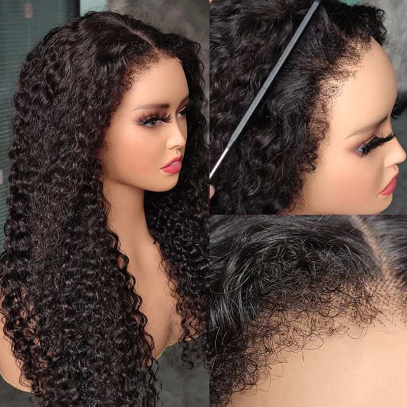 VIP Exclusive|Curly Edge Deep Wave 13x4 HD Transparent Lace Front Wigs With Realistic Hairline