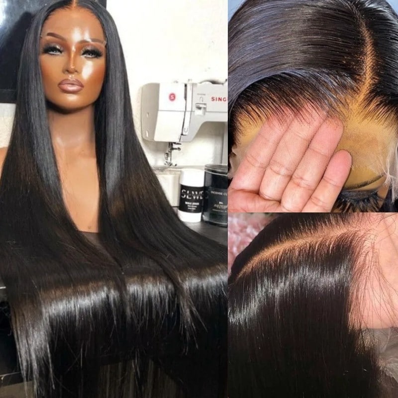 QVR Glueless 5x5 HD Lace Closure Curly Human Hair HD Wig Undetectable Lace