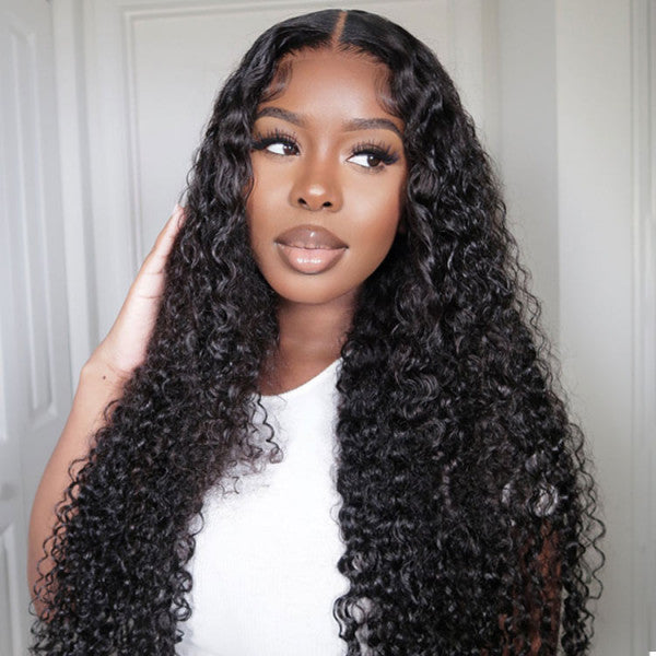 QVR Glueless 5x5 HD Lace Closure Curly Human Hair HD Wig Undetectable Lace