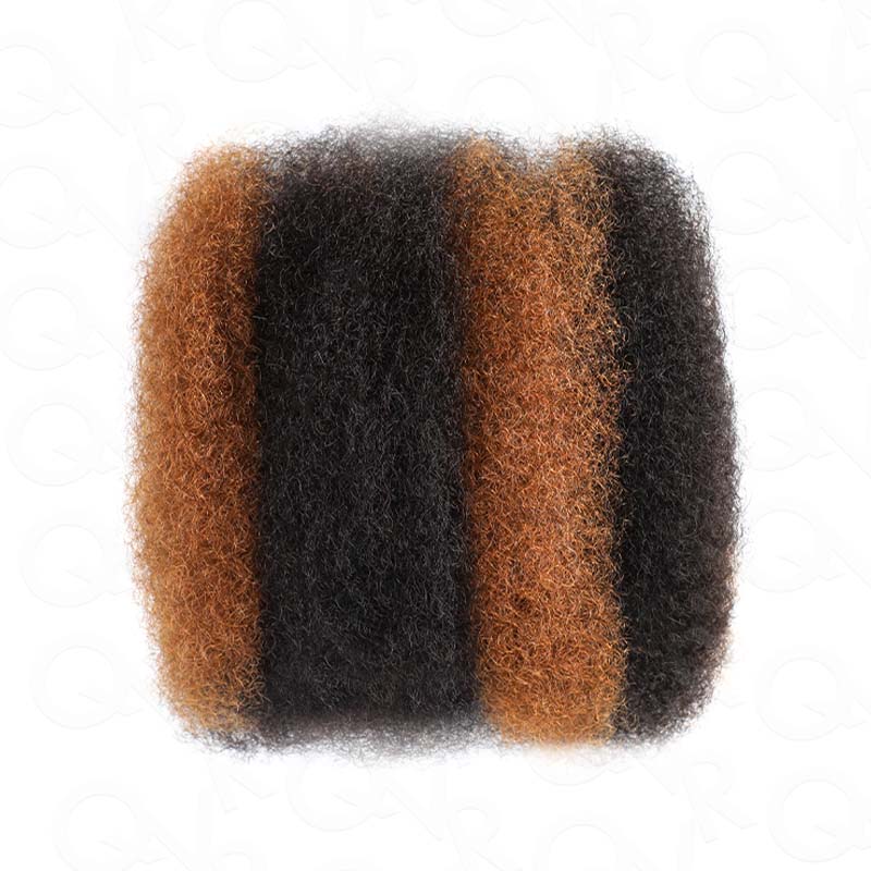 QVR Muti-Color Combo Afro Kinky Bulk Human Hair For Braiding Dreadlock