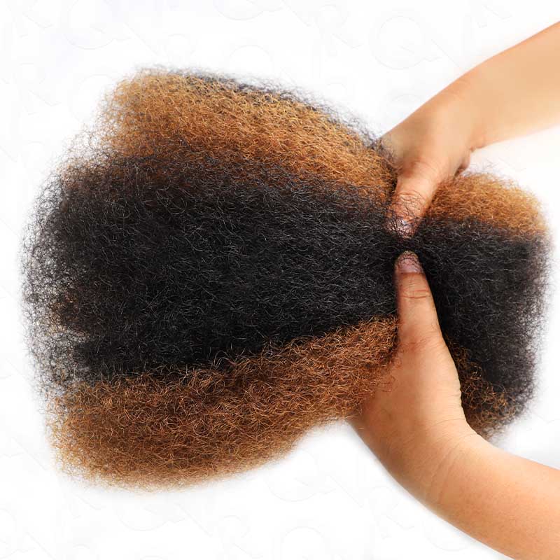QVR Muti-Color Combo Afro Kinky Bulk Human Hair For Braiding Dreadlock